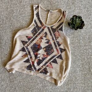 Chloe K Aztec Print Tank